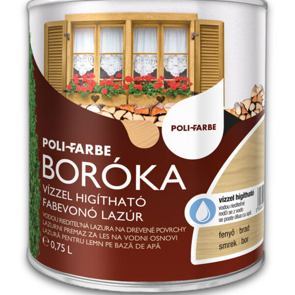 Poli-Farbe Boróka vízzel hígítható fabevonó lazúr