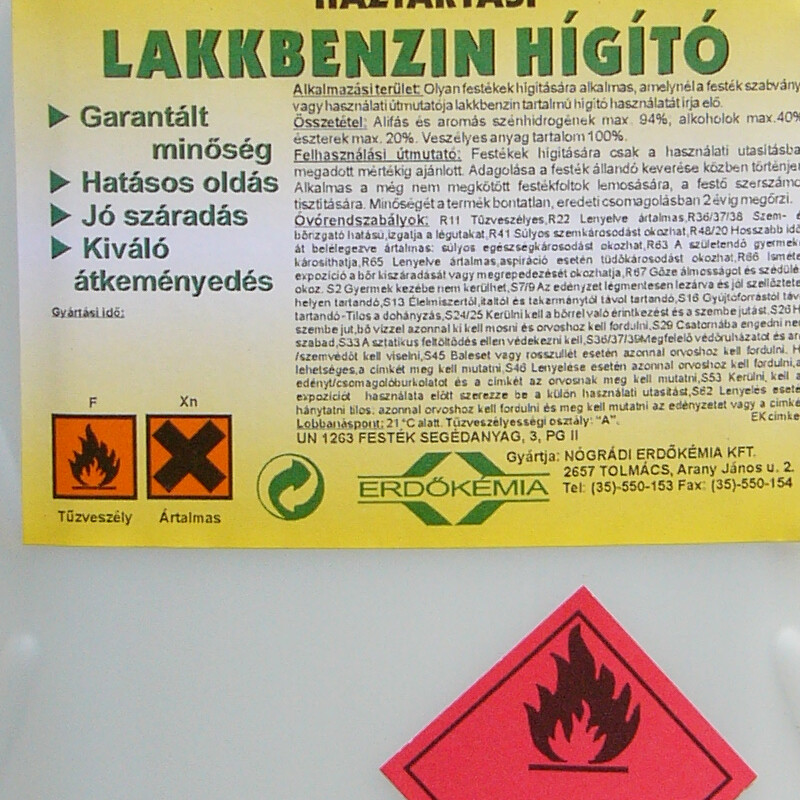 Lakkbenzin hígító (NEK) Lakkbenzin hígító (NEK)