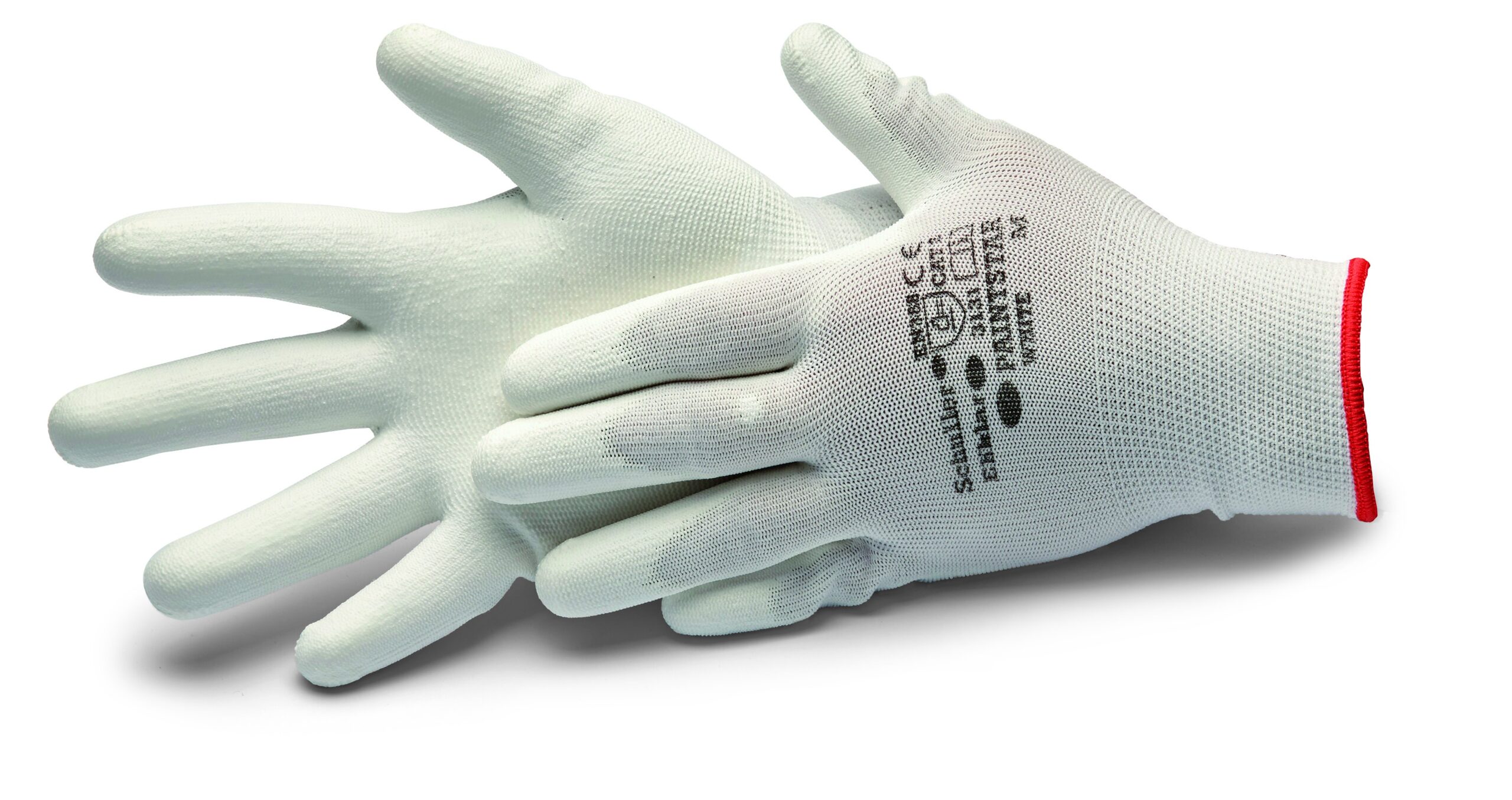 Schuller nylon kesztyû fehér PU bevonattal Schuller nylon kesztyû fehér PU bevonattal