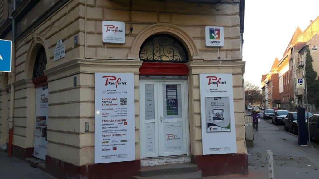 Piktorfesték Budapest VIII. ker. Kálvária utca üzlet homlokzata