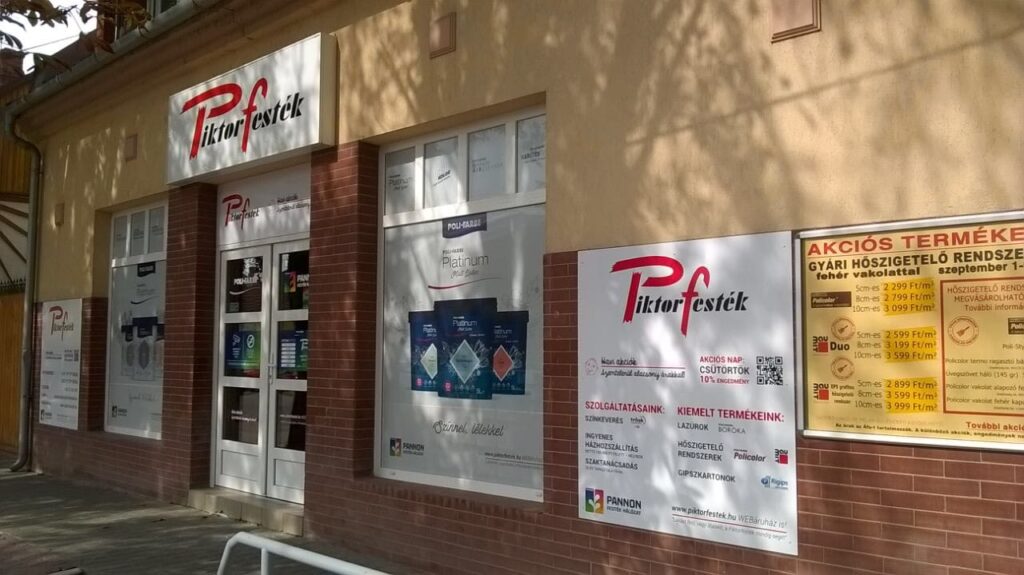 Piktorfesték Tiszakécske üzlet homlokzata